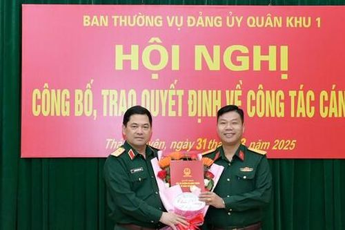 Điều động, bổ nhiệm 12 cán bộ Quân khu 1