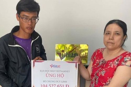 Bạn đọc ủng hộ bé Chung Duy Lịnh hơn 104 triệu đồng