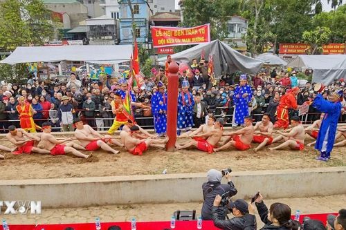 Hà Nội: Đặc sắc nghi lễ 'Kéo co ngồi' tại Lễ hội Đền Trấn Vũ