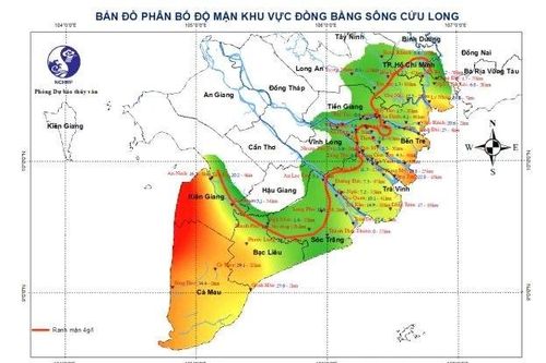 Diễn biến xâm nhập mặn từ trong 10 ngày tới ở vùng 'Vựa lúa số 1 Việt Nam'