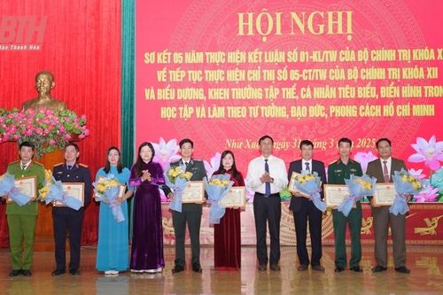 Như Xuân sơ kết 5 năm thực hiện Kết luận số 01 của Bộ Chính trị, biểu dương các tập thể, cá nhân