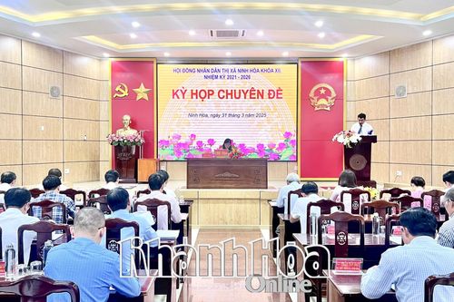 HĐND thị xã Ninh Hòa khóa XII tổ chức Kỳ họp chuyên đề