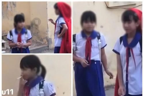 Làm rõ video nhóm nữ học sinh tiểu học hút thuốc trong sân trường
