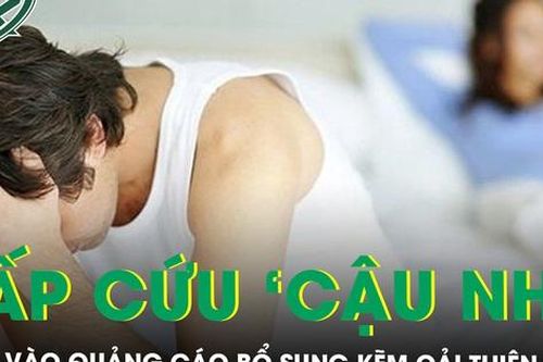 Rối loạn cương dương sau khi tin vào quảng cáo bổ sung kẽm cải thiện sinh lý
