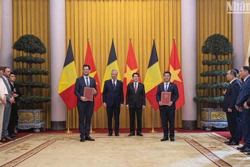 Chủ tịch nước Lương Cường và Nhà vua Vương quốc Bỉ chứng kiến Lễ trao đổi văn kiện Việt Nam-Bỉ