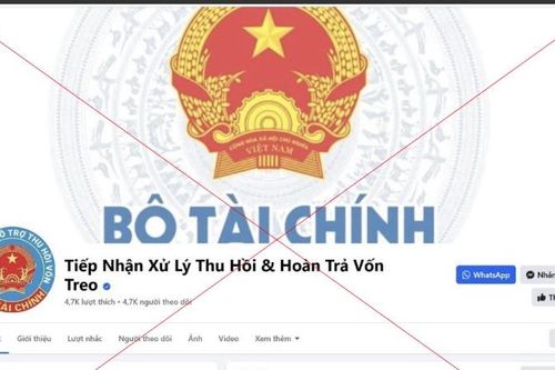 Bộ Tài chính khẳng định: Facebook 'Tiếp nhận Xử lý Thu hồi và Hoàn Trả Vốn Treo' là giả mạo