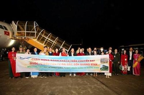 Thông tin chuyến bay quốc tế đầu tiên từ Đài Bắc đến Quảng Bình