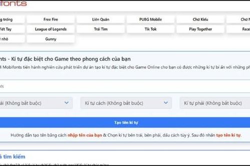 Mobifonts cùng với khát vọng kết nối cộng đồng bằng kí tự đặc biệt cho all Gamers