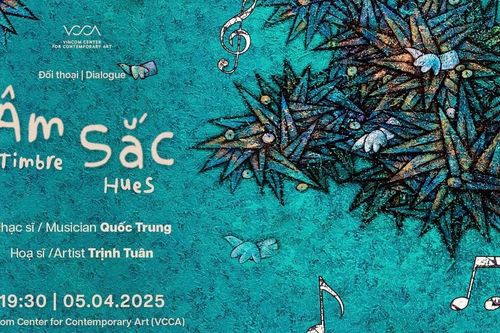 Nhạc sĩ Quốc Trung và họa sĩ Trịnh Tuân đối thoại 'Âm sắc'