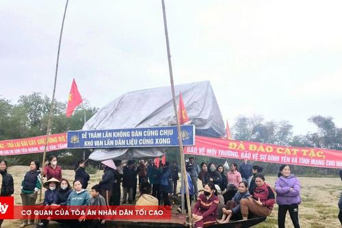 Người dân phản đối khai thác cát làm sạt lở bờ sông Lam