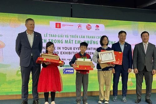 Tranh làm từ vải vụn đoạt giải Đặc biệt cuộc thi 'Đan Mạch trong mắt em'