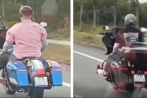 Xử lý 2 du khách buông tay khi điều khiển mô tô phân khối lớn