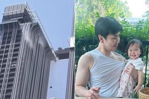 Video người đàn ông Hàn Quốc nhảy qua cây cầu gãy nối hai tháp chọc trời ở Bangkok trong trận động đất để tìm vợ con