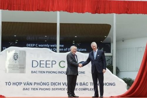 Nhà vua Bỉ dự khai trương Tổ hợp văn phòng Dịch vụ Khu công nghiệp Bắc Tiền Phong