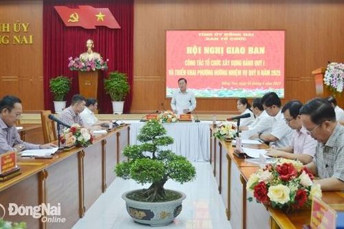 Ban Tổ chức Tỉnh ủy giao ban quý I-2025