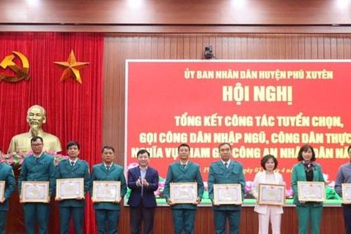 Phú Xuyên tổng kết công tác tuyển chọn và gọi công dân nhập ngũ năm 2025