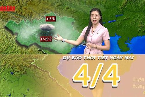 Dự báo thời tiết đêm nay và ngày mai 4/4/2025: Không khí lạnh suy yếu