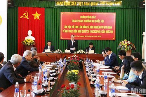 Phó Chủ tịch Quốc hội Nguyễn Đức Hải làm việc với tỉnh Lâm Đồng và Viện Nghiên cứu hạt nhân