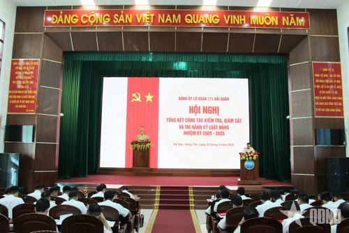 Lữ đoàn 171: Tổng kết công tác kiểm tra, giám sát và thi hành kỷ luật Đảng nhiệm kỳ 2020 - 2025