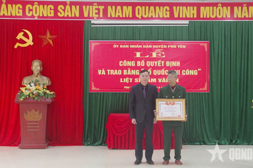Sơn La: Trao bằng 'Tổ quốc ghi công' cho liệt sĩ Cầm Văn Ín