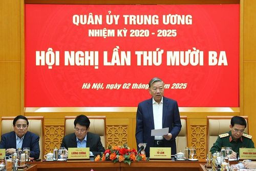 Tổng Bí thư Tô Lâm chủ trì Hội nghị Quân ủy Trung ương lần thứ mười ba, nhiệm kỳ 2020 - 2025