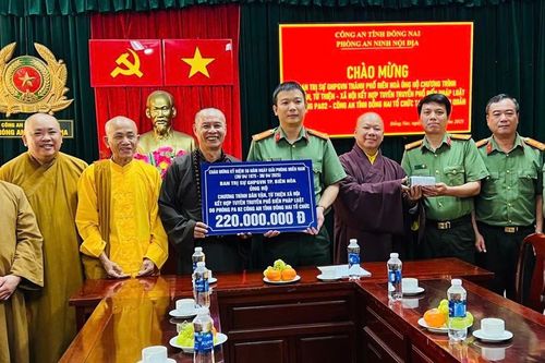 Đồng Nai: Ban Trị sự GHPGVN TP.Biên Hòa ủng hộ 220 triệu đồng cho hoạt động từ thiện