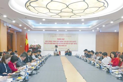 Phiên họp giải trình, cung cấp thông tin việc giải quyết, trả lời kiến nghị của cử tri gửi đến Kỳ họp thứ Tám, Quốc hội Khóa XV