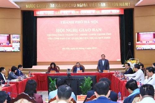 Hà Nội giao ban quý I về sắp xếp đơn vị hành chính và quản lý đất đai