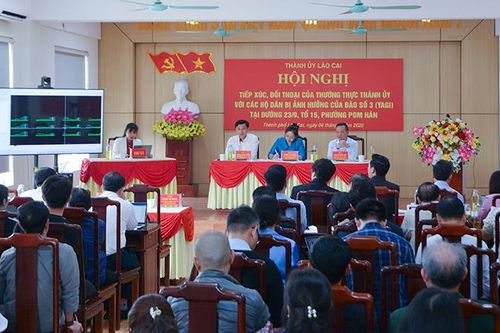 Thành phố Lào Cai tiếp xúc, đối thoại với người dân bị ảnh hưởng bởi thiên tai tại phường Pom Hán
