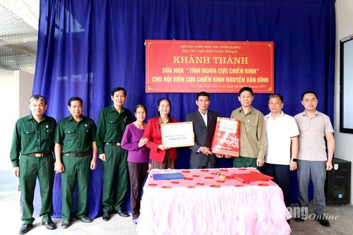 Khánh thành Nhà nghĩa tình cựu chiến binh tại thị trấn Yên Sơn