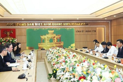 Bí thư Tỉnh ủy Hưng Yên tiếp và làm việc với Đại sứ Mỹ tại Việt Nam