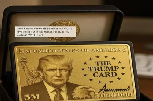 Tổng thống Mỹ khoe thẻ vàng visa trị giá 5 triệu USD
