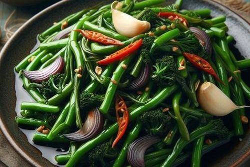 Lợi ích sức khỏe của rau muống xào tỏi