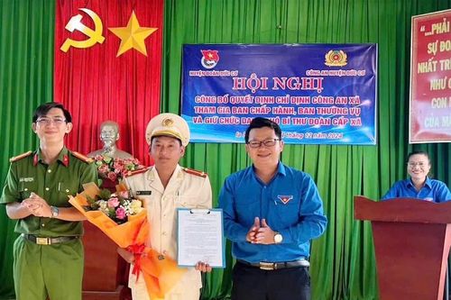 Những cán bộ Đoàn mang sắc phục Công an