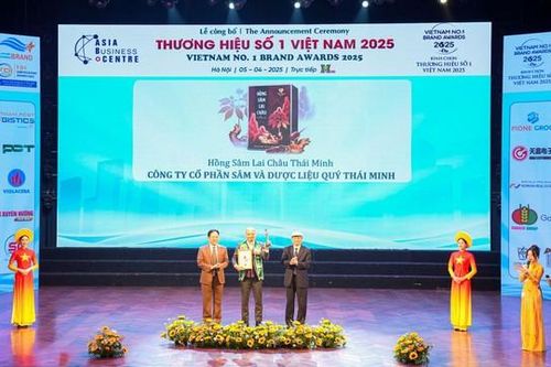 Hồng Sâm Thái Minh được vinh danh 'Thương hiệu Hồng Sâm số 1 Việt Nam 2025'