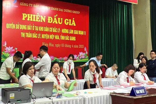 Bắc Giang đấu giá thành công 78 lô đất, thu về 244 tỷ