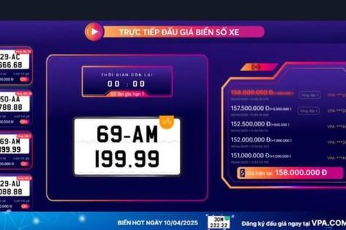 Lần đầu tiên lên sàn, nhiều biển xe máy được 'chốt' mức giá hơn 100 triệu đồng
