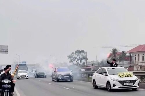 Hải Dương: Xử lý đoàn xe đám cưới trên Quốc lộ 5 do vi phạm an toàn giao thông