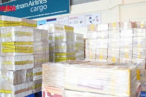 Vietnam Airlines vận chuyển gần 30 tấn hàng cứu trợ đến Myanmar