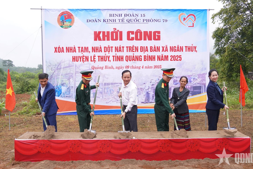 Đoàn Kinh tế-Quốc phòng 79 (Binh đoàn 15) khởi công xóa nhà tạm, nhà dột nát