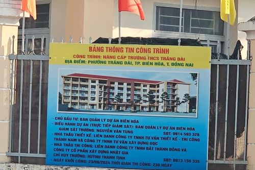 Đồng Nai: Ai đang thi công nâng cấp trường THCS Trảng Dài?