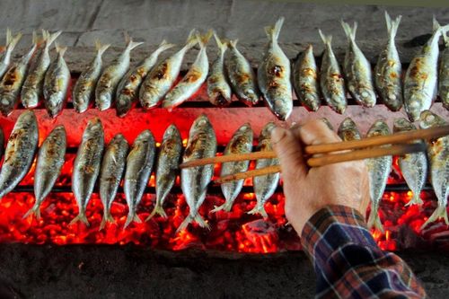 Thơm lừng đặc sản cá nướng than hồng tại biển Cửa Lò