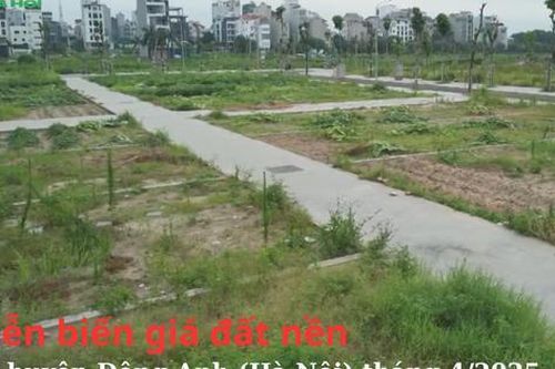Diễn biến giá đất nền tại huyện Đông Anh (Hà Nội) tháng 4/2025