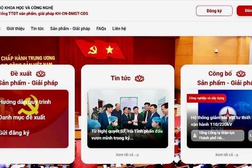 Ra mắt kênh chính thức tiếp nhận các sản phẩm đổi mới sáng tạo