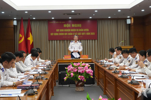 Cảnh sát biển Việt Nam rút kinh nghiệm công tác huấn luyện Quý I-2025