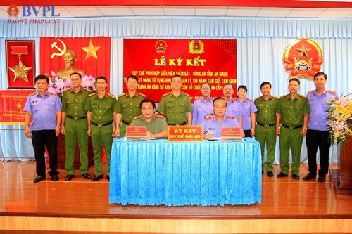 VKSND tỉnh An Giang ký kết Quy chế phối hợp về hình sự khi không tổ chức Công an cấp huyện