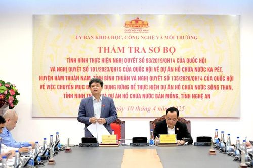 Đề xuất các giải pháp cụ thể để tháo gỡ khó khăn, vướng mắc cho ba dự án hồ chứa nước
