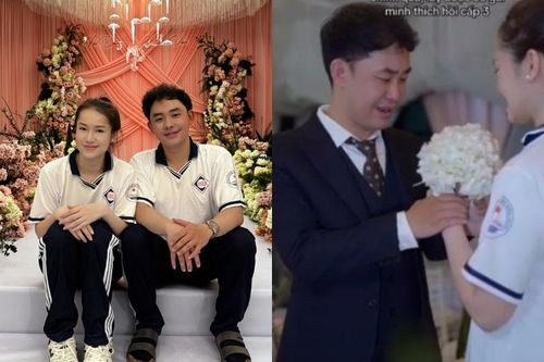 Đám cưới cô dâu mặc đồng phục học sinh gây sốt mạng xã hội