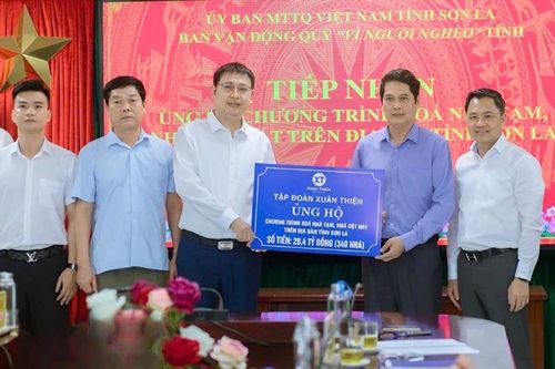Tập đoàn Xuân Thiện ủng hộ tỉnh Sơn La hơn 20 tỷ đồng xóa nhà tạm, dột nát