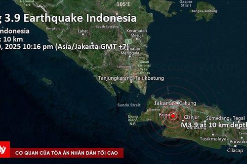 Động đất kiến tạo vỏ trái đất tâm chấn nông ở Indonesia